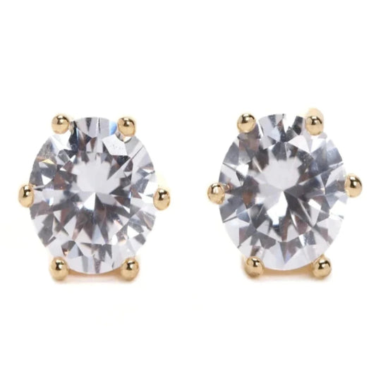 FOR HER MINI STUD DIAMOND EARRINGS - WHITE GOLD