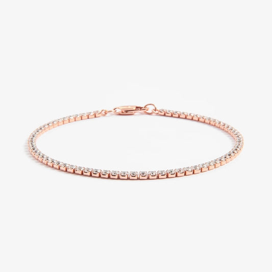 FOR HER MICRO TENNIS BRACELET - ROSE GOLD