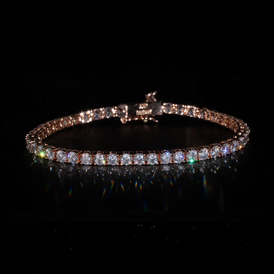 3MM TENNIS BRACELET - ROSE GOLD