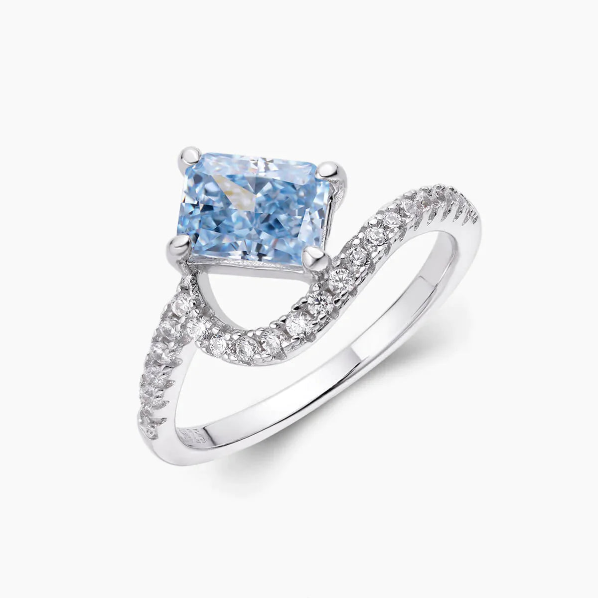 FOR HER PAVE WAVE RING - WHITE GOLD