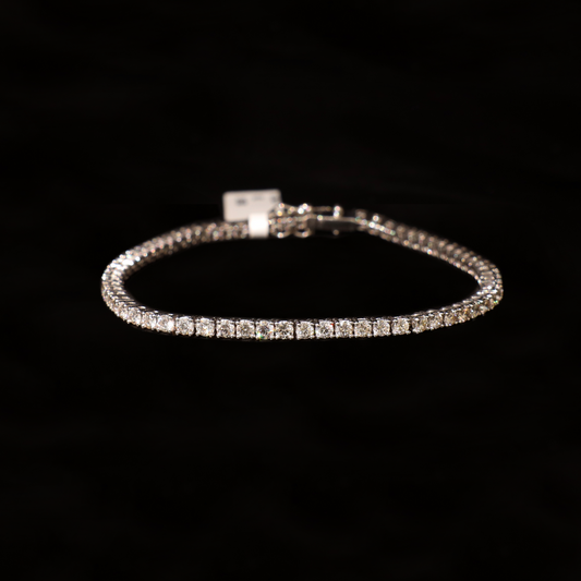 3MM TENNIS BRACELET - WHITE GOLD