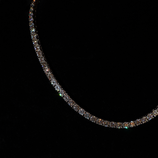 4MM TENNIS CHAIN - WHITE GOLD