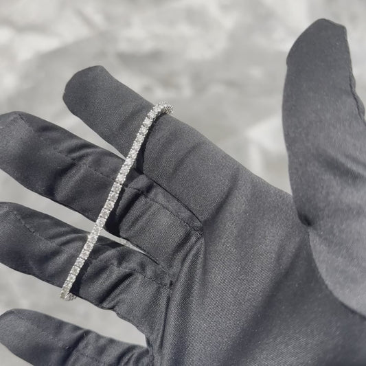 3MM TENNIS BRACELET - WHITE GOLD