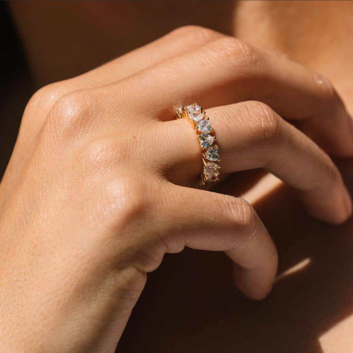 FOR HER HEART TENNIS RING - WHITE GOLD