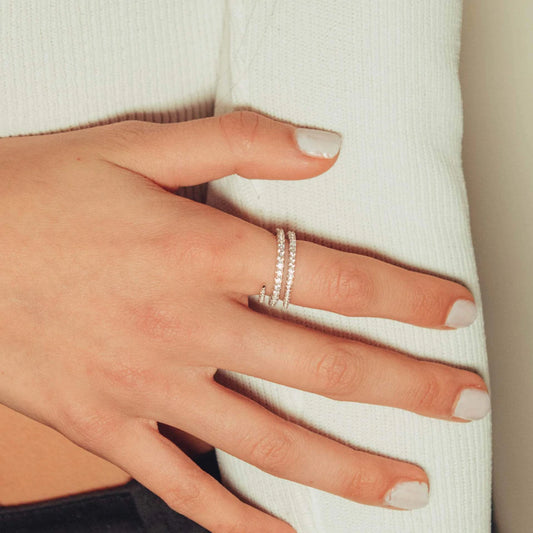 FOR HER COIL RING - WHITE GOLD