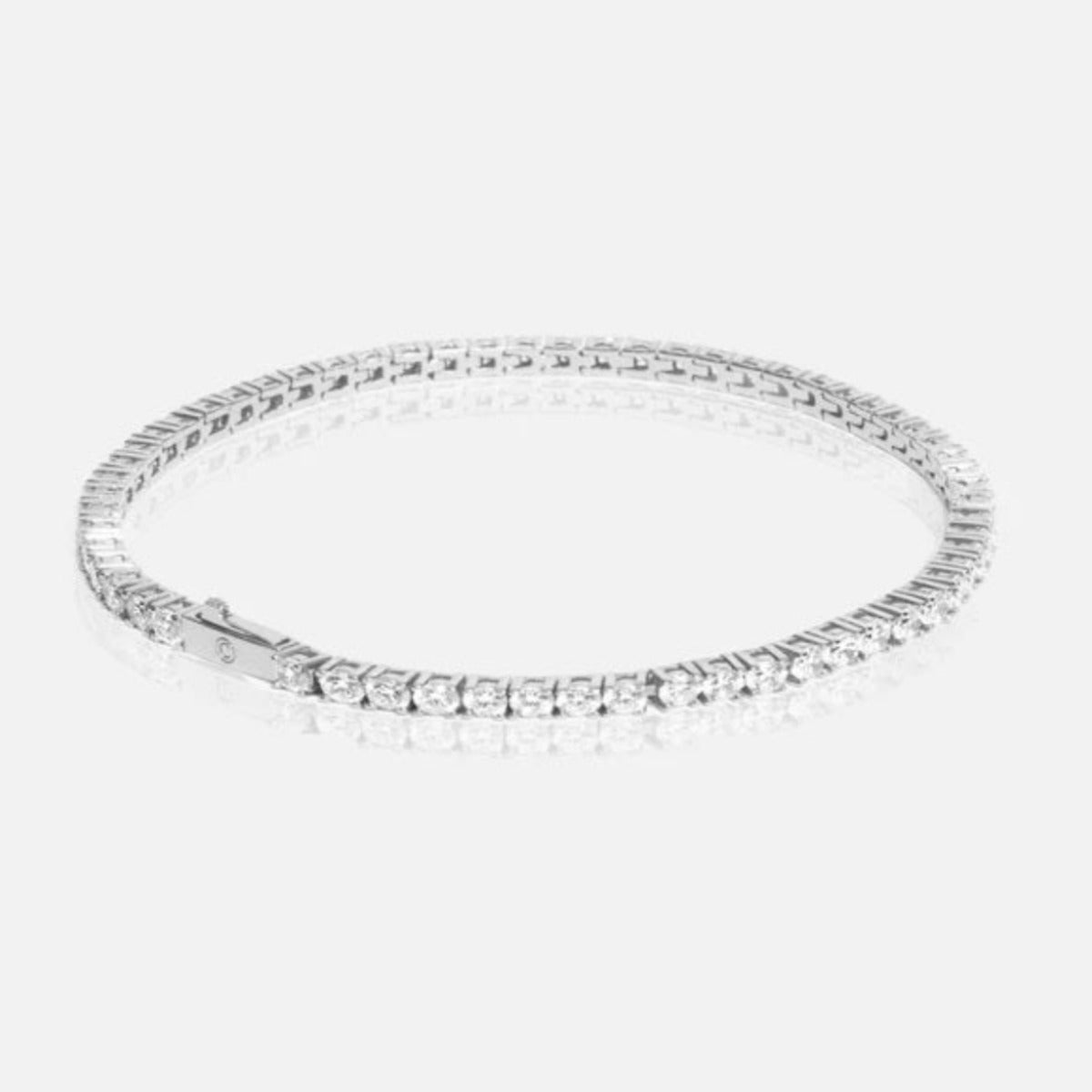 FOR HER 3mm TENNIS BRACELET - WHITE GOLD