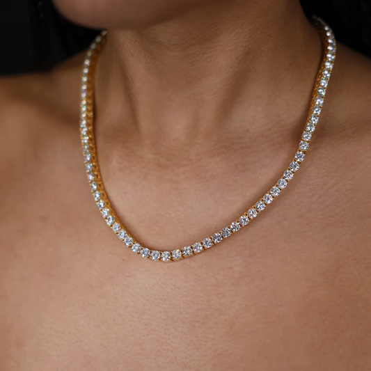 FOR HER 5MM TENNIS CHAIN - YELLOW GOLD