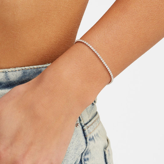 FOR HER MICRO TENNIS BRACELET - ROSE GOLD