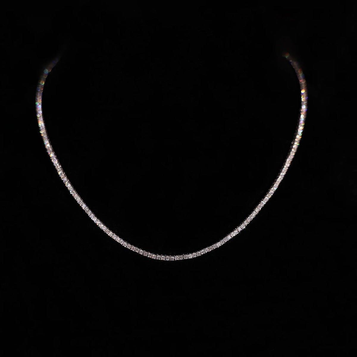 FOR HER MICRO TENNIS CHAIN - WHITE GOLD