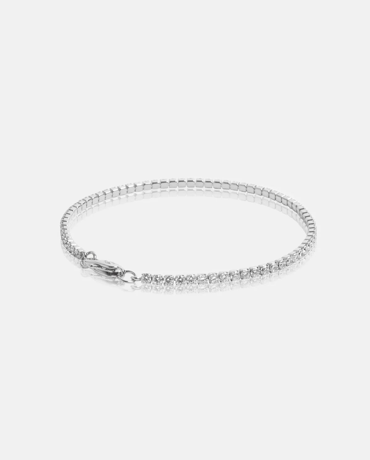 FOR HER DOUBLE MICRO TENNIS BRACELET - WHITE GOLD