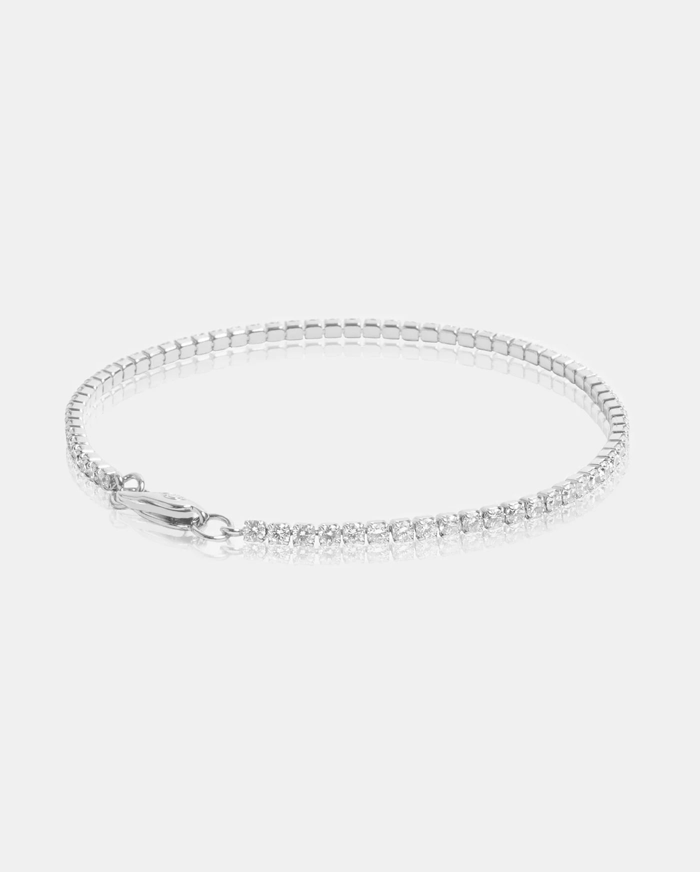 MICRO TENNIS CHAIN + BRACELET BUNDLE - WHITE GOLD