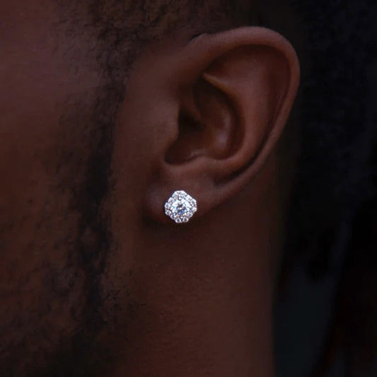 8mm ROUND DIAMOND EARRINGS